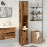 Armario de baño madera de ingeniería envejecida 30x30x183,5