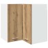 Armario colgante de esquina madera roble artisan 57x57x60