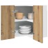 Armario colgante de esquina madera roble artisan 57x57x60