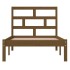 Estructura de cama madera maciza de pino marrón miel 100x200