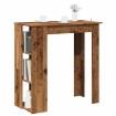 Mesa bar y estante madera ingeniería envejecida 102x50x103,5cm