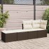 Set sofás jardín y cojines 2 pzas ratán sintético acacia
