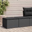Set sofás jardín y cojines 2 pzas ratán sintético acacia negro