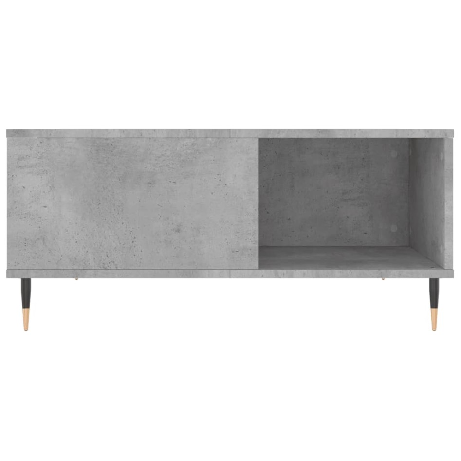 Mesa de centro madera contrachapada gris hormigón 80x80x36,5