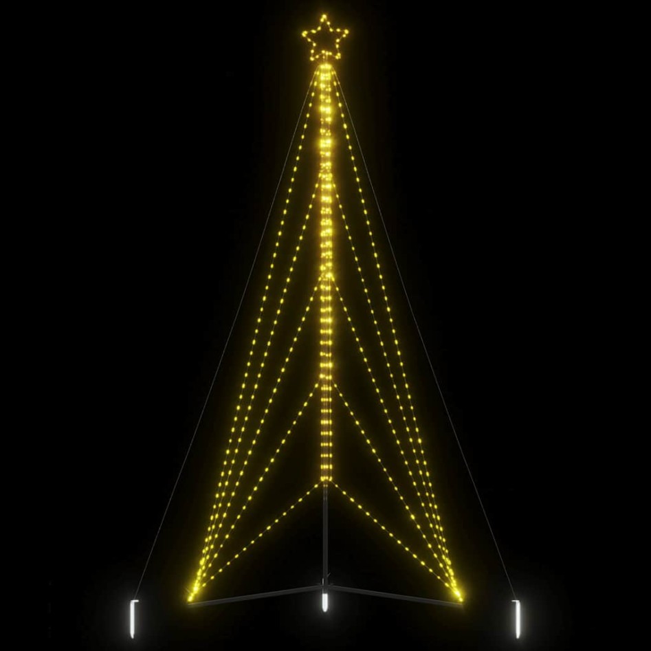 Árbol de Navidad LED 615 LEDs blanco cálido 404,5