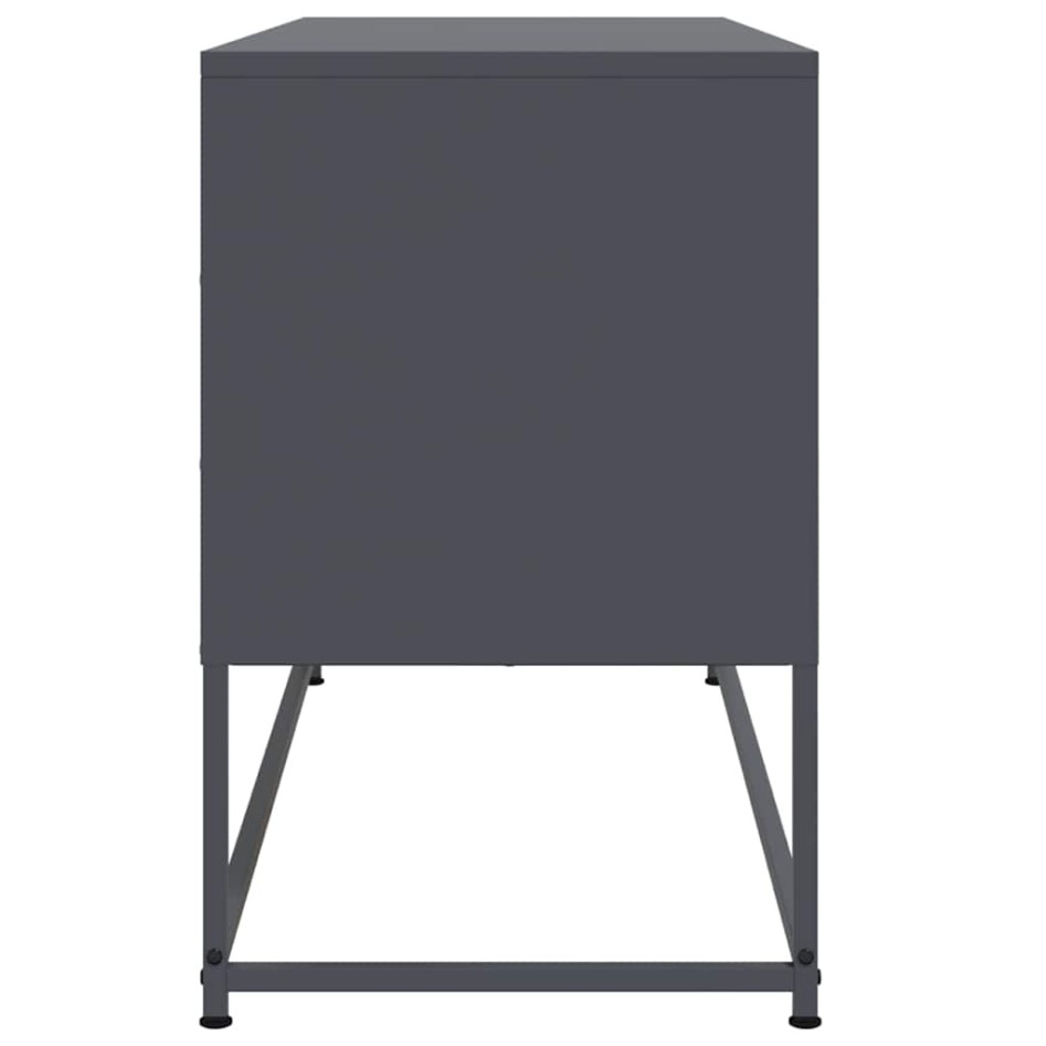 Mueble para TV de acero gris antracita 100,5x39x60,5