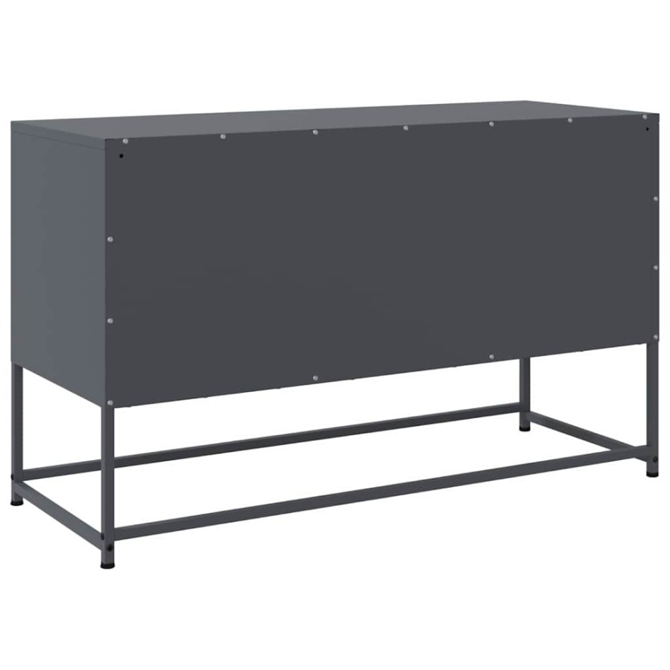 Mueble para TV de acero gris antracita 100,5x39x60,5