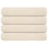 Toallas de sauna 4 uds 100% algodón crema 80x200 cm 360