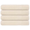 Toallas de sauna 4 uds 100% algodón crema 80x200 cm 360 gsm
