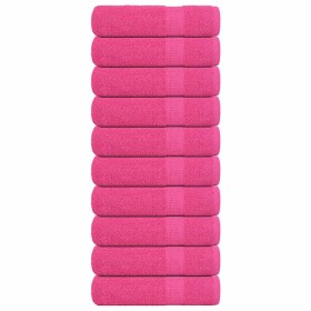 Toallas de Mano 10 piezas Rosa 50x100 cm 360 g/m² 100%