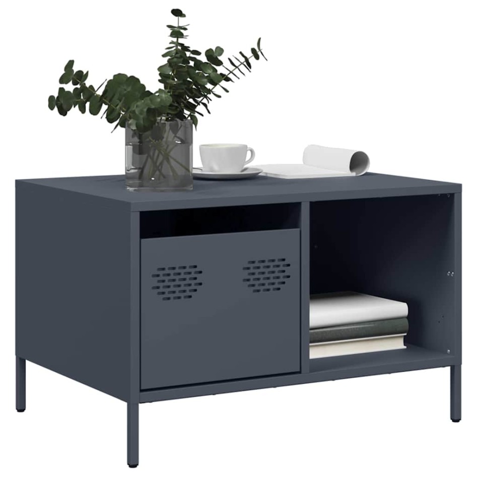 Mesa de centro acero laminado en frío antracita 68,5x50x43,5