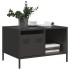 Mesa de centro acero laminado en frío negro 68,5x50x43,5