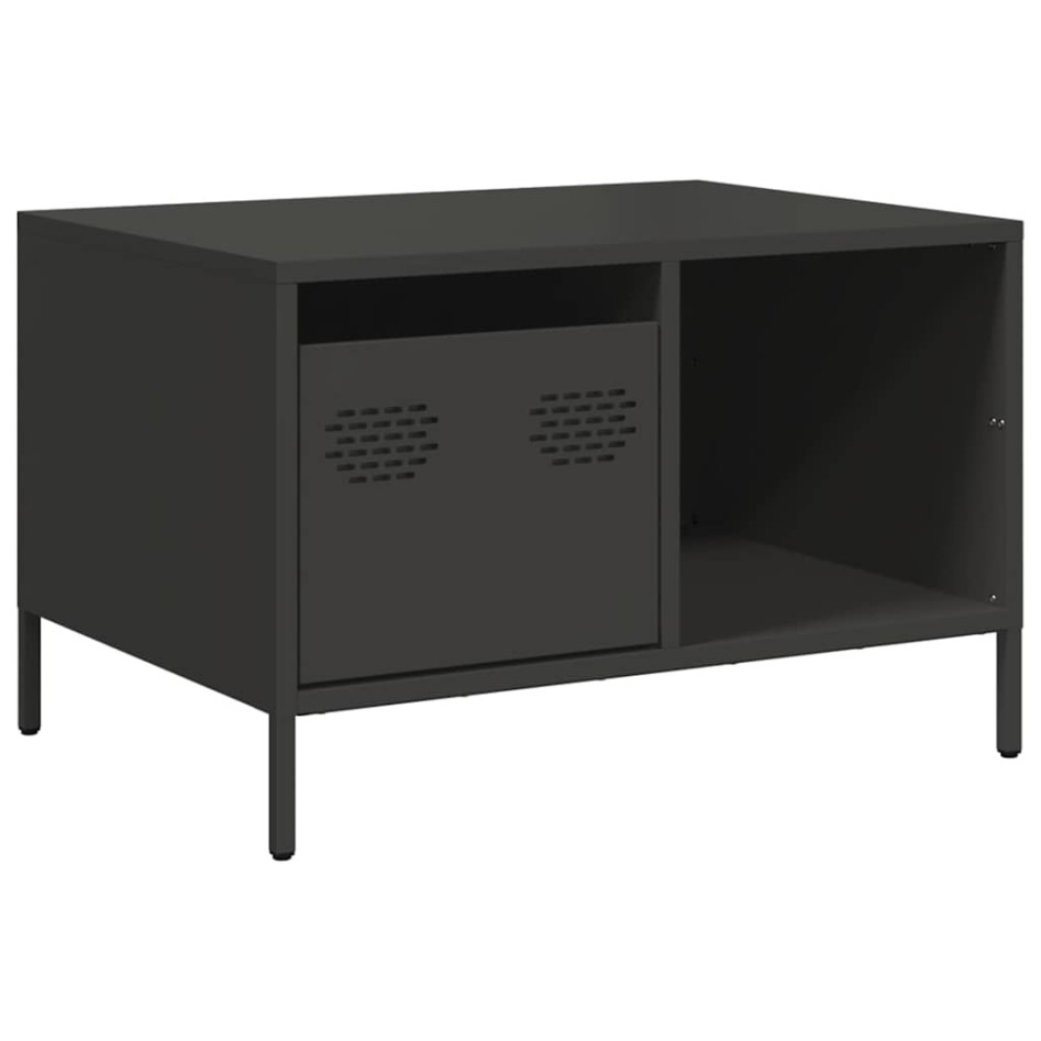 Mesa de centro acero laminado en frío negro 68,5x50x43,5