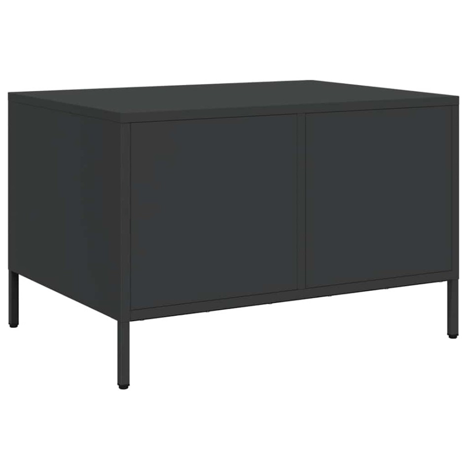 Mesa de centro acero laminado en frío negro 68,5x50x43,5