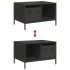 Mesa de centro acero laminado en frío negro 68,5x50x43,5