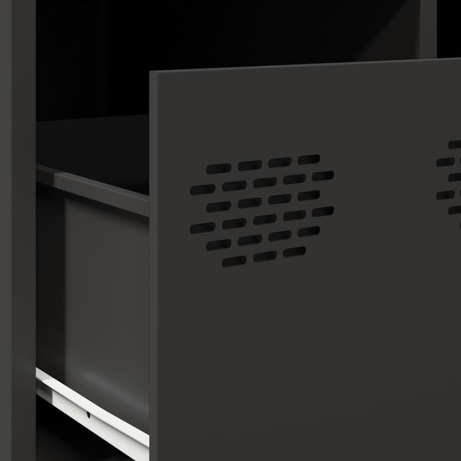 Mesa de centro acero laminado en frío negro 68,5x50x43,5