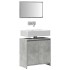 Set muebles de baño 2 piezas madera contrachapada gris
