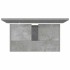 Set muebles de baño 2 piezas madera contrachapada gris