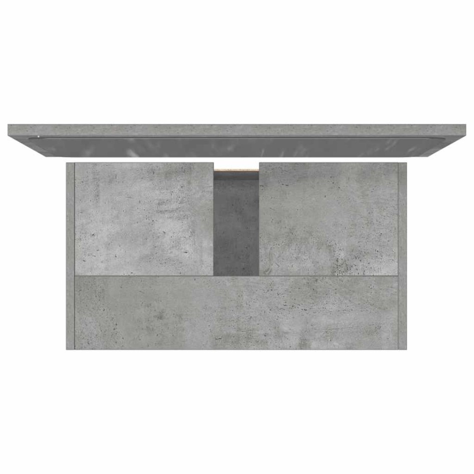 Set muebles de baño 2 piezas madera contrachapada gris