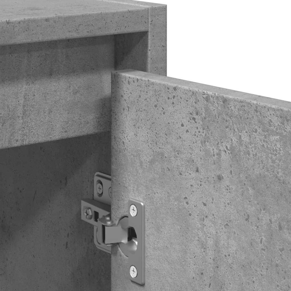 Set muebles de baño 2 piezas madera contrachapada gris