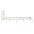 Estructura de cama de madera maciza blanco 150x200