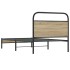 Estructura de cama sin colchón 90x190 cm madera roble