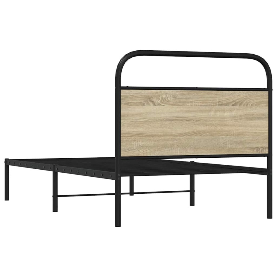 Estructura de cama sin colchón 100x190 cm madera roble