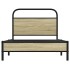 Estructura de cama sin colchón 100x200 cm madera roble
