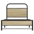 Estructura de cama sin colchón 75x190 cm madera roble