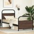 Estructura de cama sin colchón 75x190 cm madera marrón