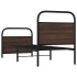 Estructura de cama sin colchón 75x190 cm madera marrón