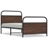 Estructura de cama sin colchón 100x200 cm madera marrón