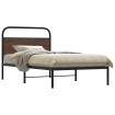 Estructura de cama sin colchón 100x190 cm madera marrón roble