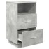 Mesillas de noche 2 uds con 2 cajones gris cemento 36x36x68