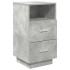 Mesillas de noche 2 uds con 2 cajones gris cemento 36x36x68