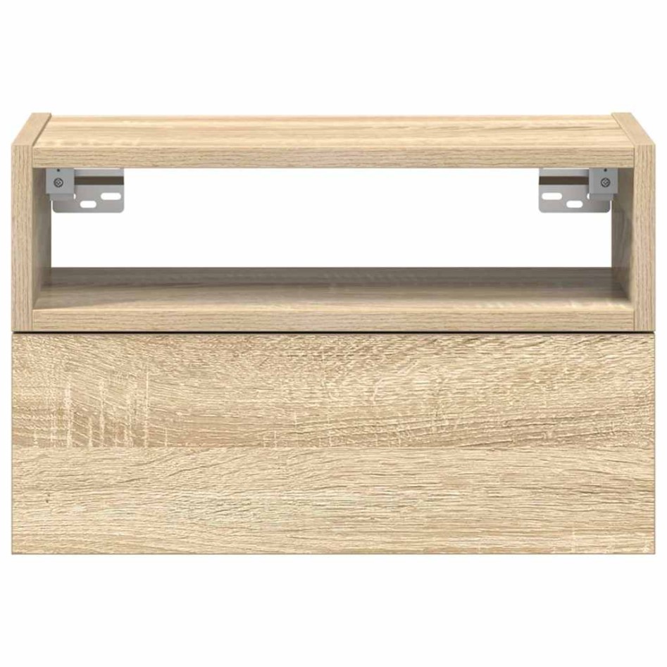 Mesitas de noche de pared 2 unidades roble sonoma 45x26x28,5