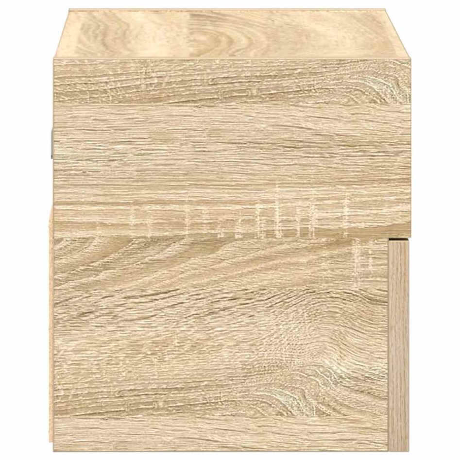 Mesitas de noche de pared 2 unidades roble sonoma 45x26x28,5