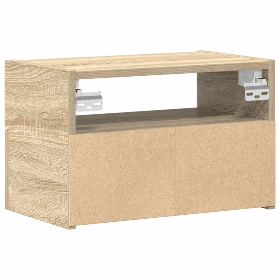 Mesitas de noche de pared 2 unidades roble sonoma 45x26x28,5