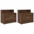 Mesillas de noche con cajón 2 uds roble marrón 51x31x47