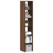 Estanterías 2uds apilables de madera de ingeniería roble marrón