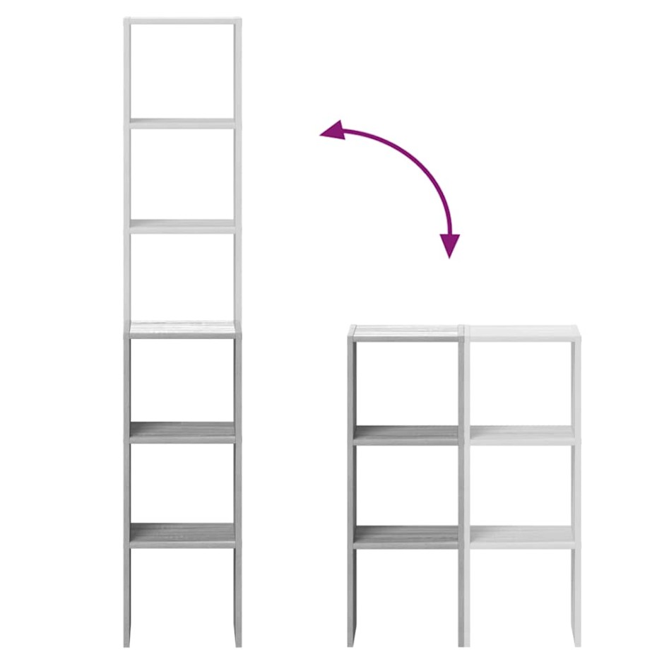 Librerías 2 uds madera contrachapada apilable sonoma