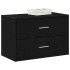 Armario con 2 cajones roble negro 60x31x40 cm madera