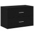 Armario con 2 cajones roble negro 60x31x40 cm madera