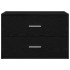 Armario con 2 cajones roble negro 60x31x40 cm madera