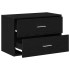 Armario con 2 cajones roble negro 60x31x40 cm madera