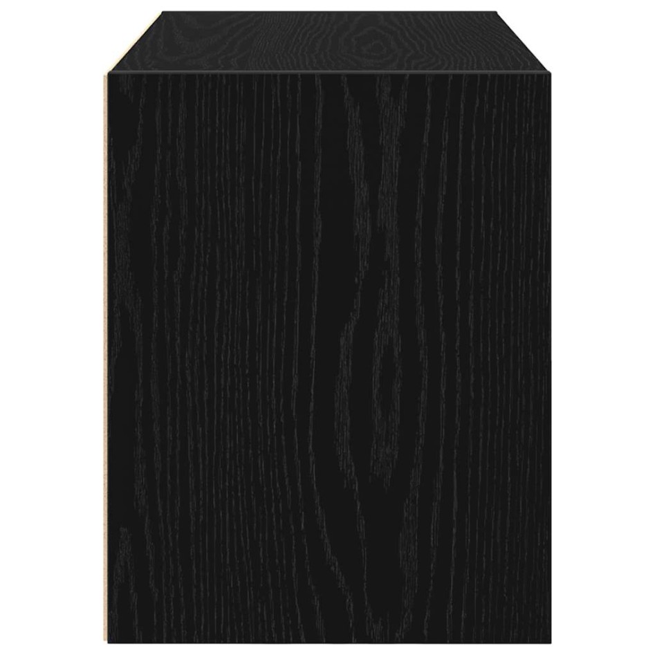 Armario con 2 cajones roble negro 60x31x40 cm madera