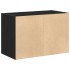 Armario con 2 cajones roble negro 60x31x40 cm madera