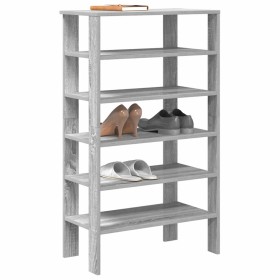 Mueble zapatero madera contrachapada gris Sonoma 61x32x105