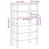 Mueble zapatero madera contrachapada madera vieja 61x32x105