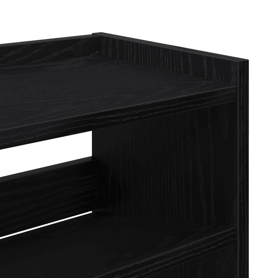 Mueble zapatero madera contrachapada negro 80x25x62
